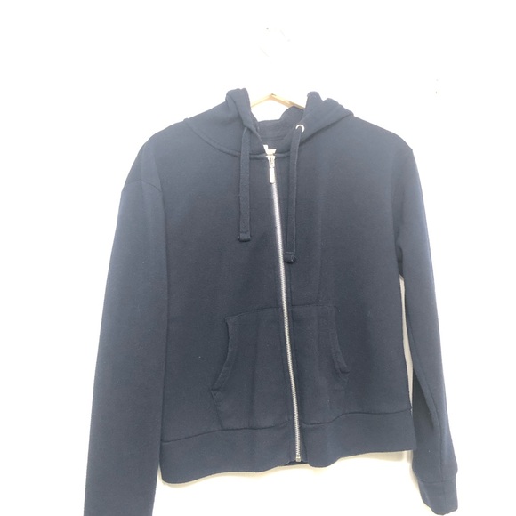 Ardene navy blue zip up hoodie, size small - Picture 7 of 7